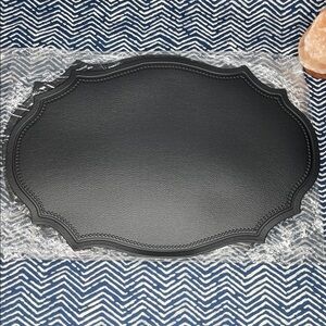 Source Unknown Black Decorative Placemat 12x17